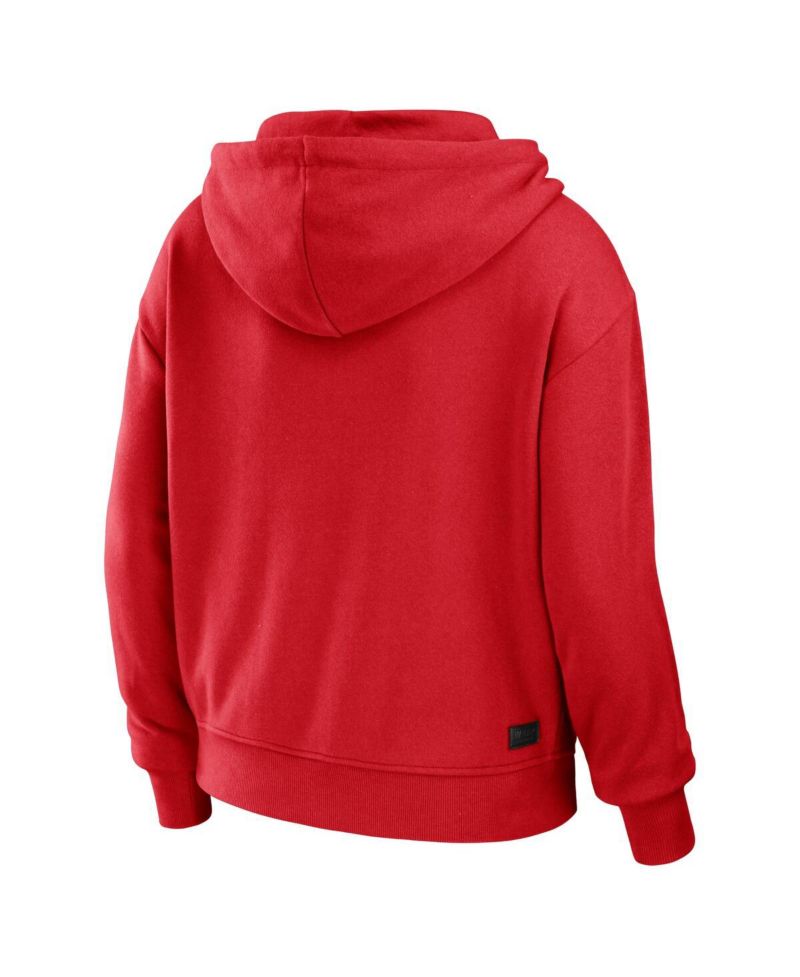 Women's Red, White St. Louis Cardinals Color Block Full-Zip Hoodie