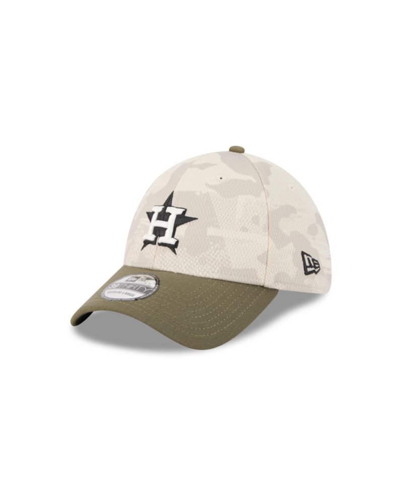 Men's Light Beige/Olive Houston Astros 2025 Armed Forces Day 39THIRTY Flex Hat