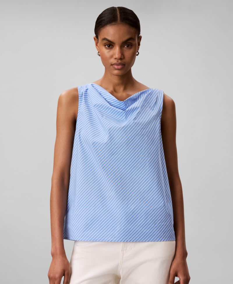 Women's Sleeveless Classic-Fit Draped Neck Top