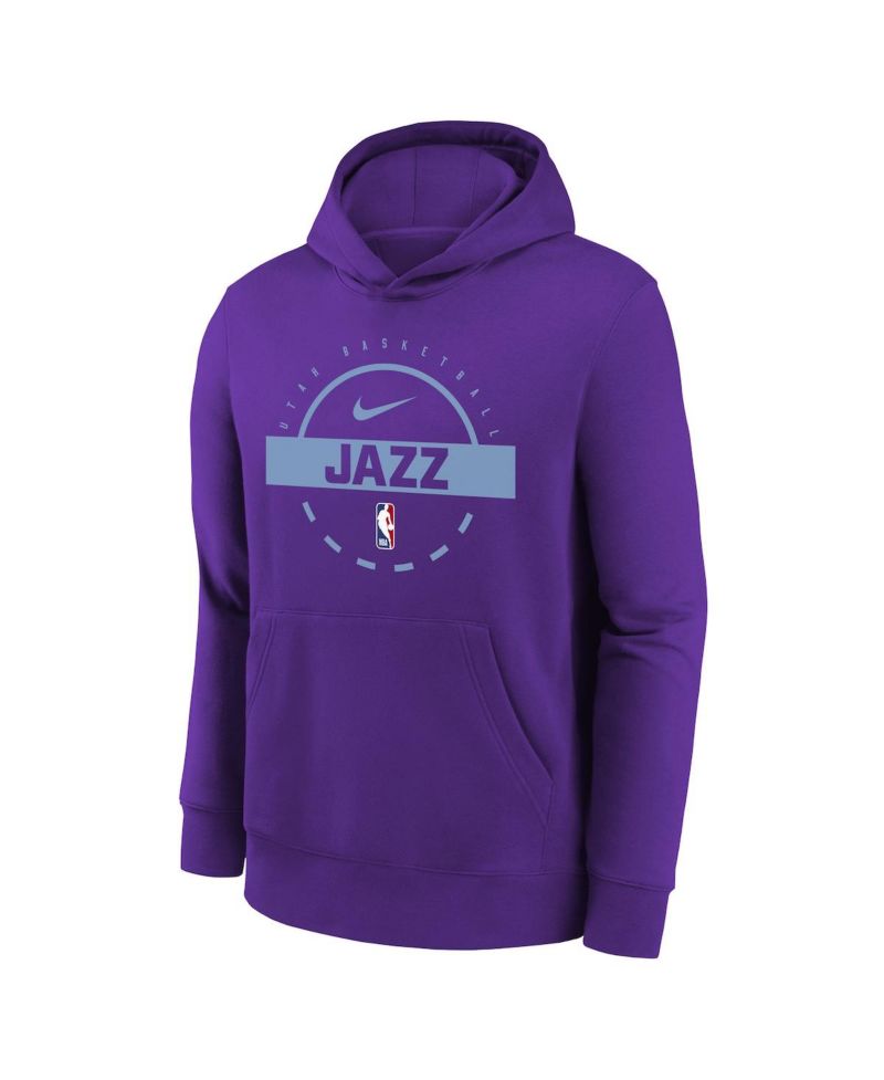 Big Boys and Girls Purple Utah Jazz 2025/26 Club Fleece Practice Hoodie