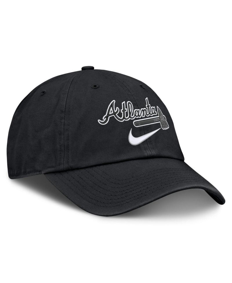Men's Black Atlanta Braves Primetime Club Adjustable Hat