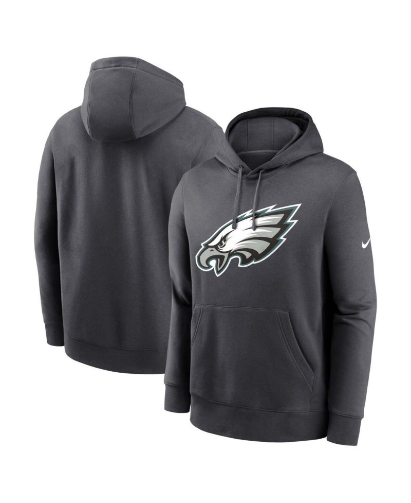Men's Anthracite Philadelphia Eagles Club Logo Pullover Hoodie