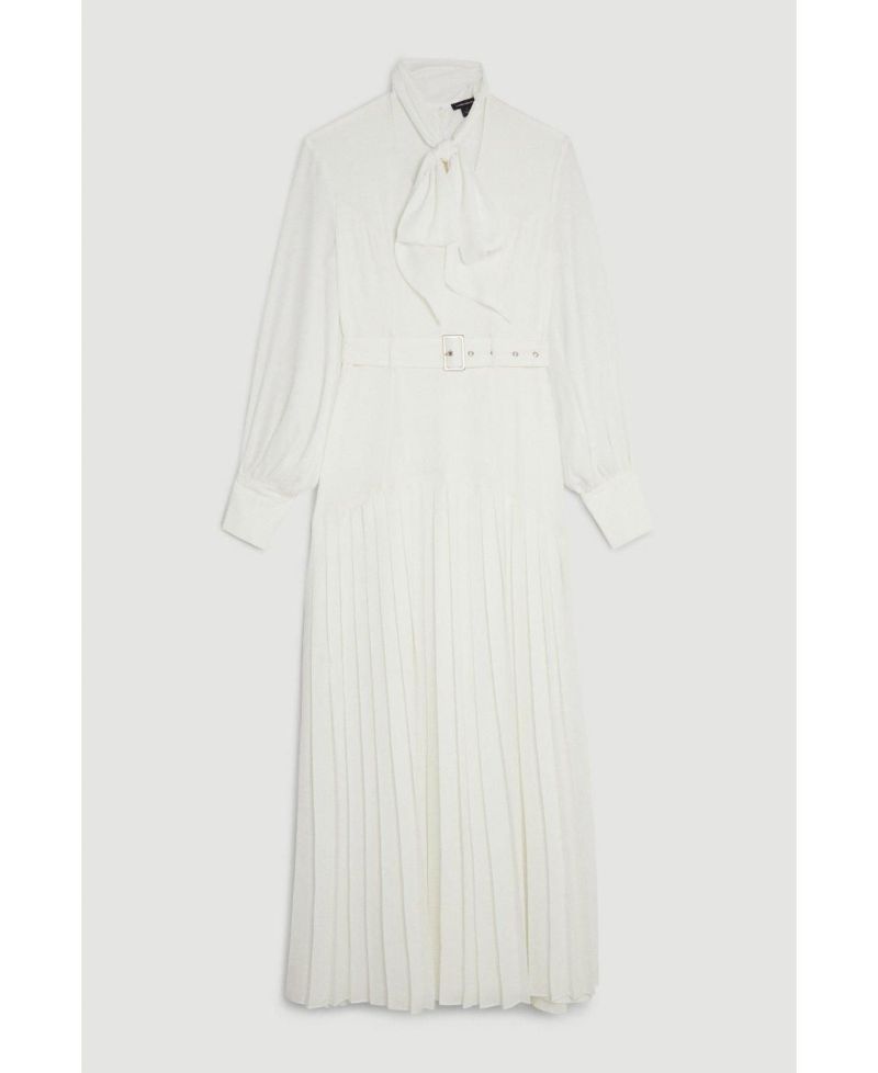 Women's Jersey Ponte Georgette Mix Maxi Dress