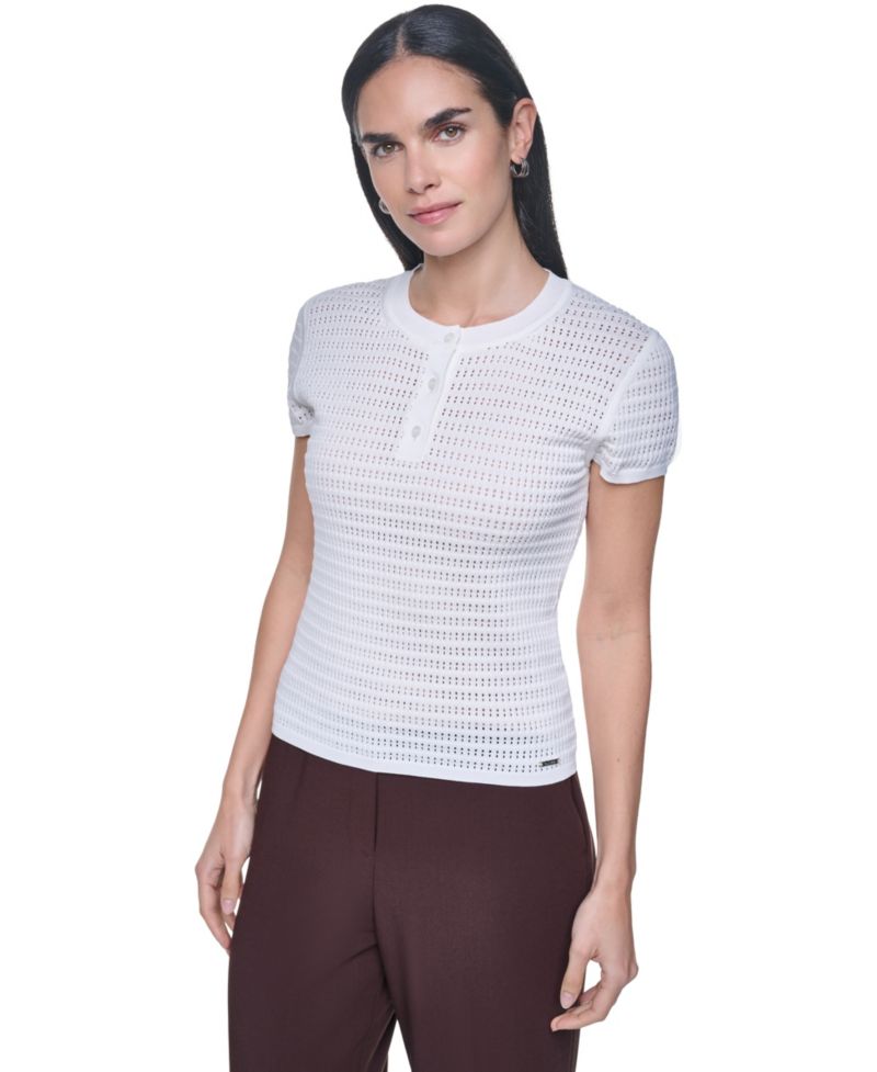 Women's Crewneck Short-Sleeve Sweater