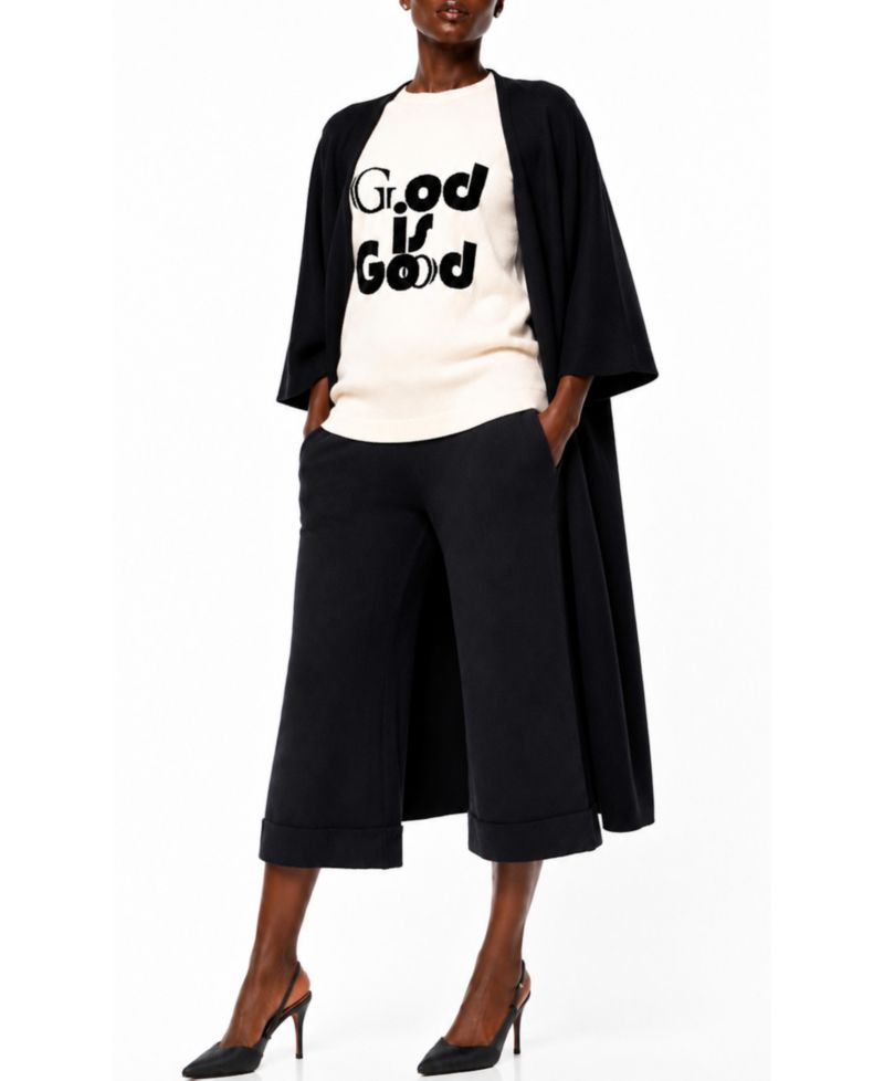 Women's God Is Good Elbow-Length Lightweight Crewneck Sweater