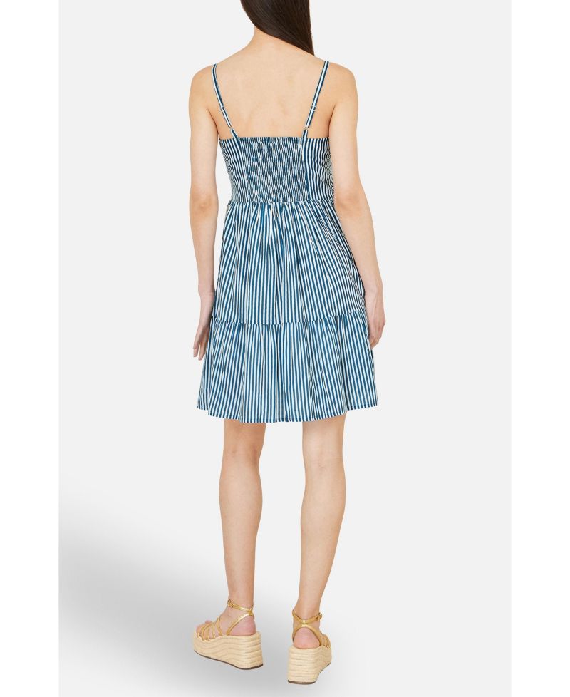 Women's Stripe Cotton Mini Sun Dress