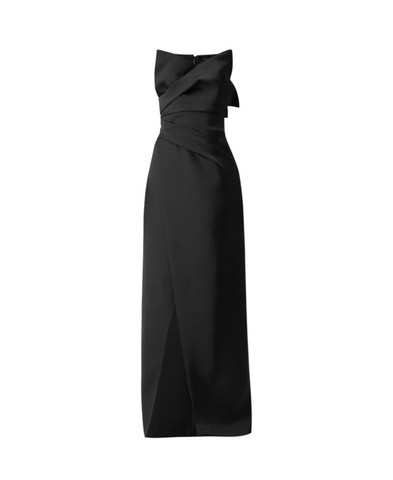 Women's Strapless Gown With Front Leg Opening