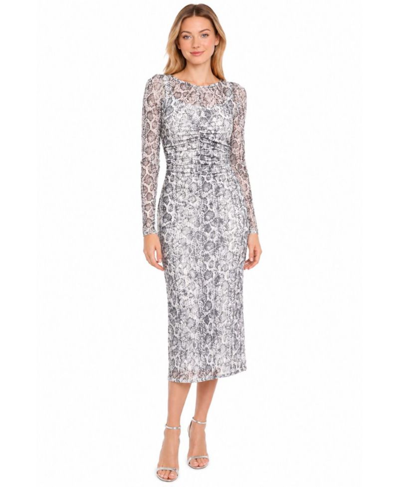 Women's Snakeskin Ruched Dress