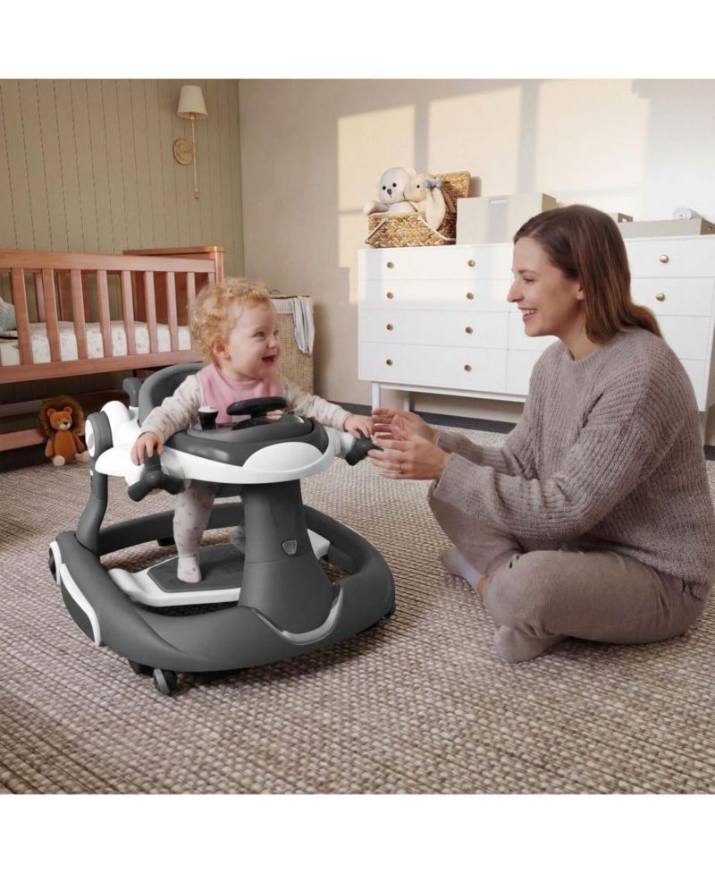 Convertible Baby Activity Walker with Adjustable Height, Foldable Design and Interactive Play Features