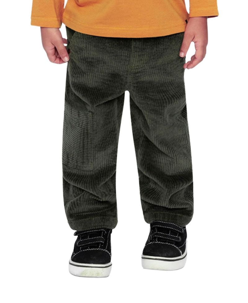 Little and Big Boy Stretch Corduroy Pants with Cargo Pocket