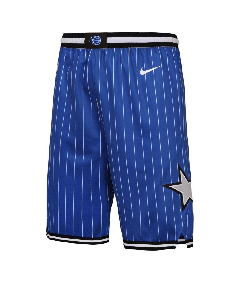 Big Boys and Girls Royal Orlando Magic Icon Edition Swingman Shorts