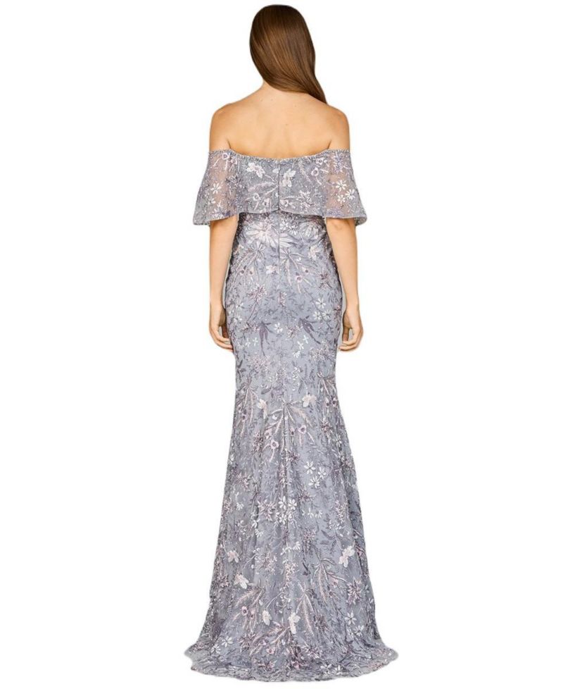 Women's Elegant Off Shoulder Embellished Gown