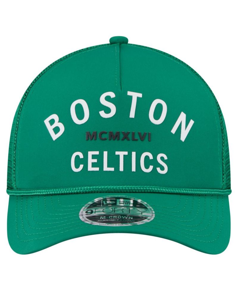 Men's Kelly Green Boston Celtics Minimalist A-Frame 9FORTY Trucker Hat