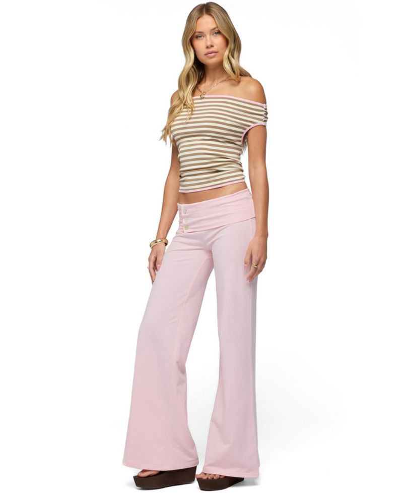 Women's Zory Striped Backless Off Shoulder Top