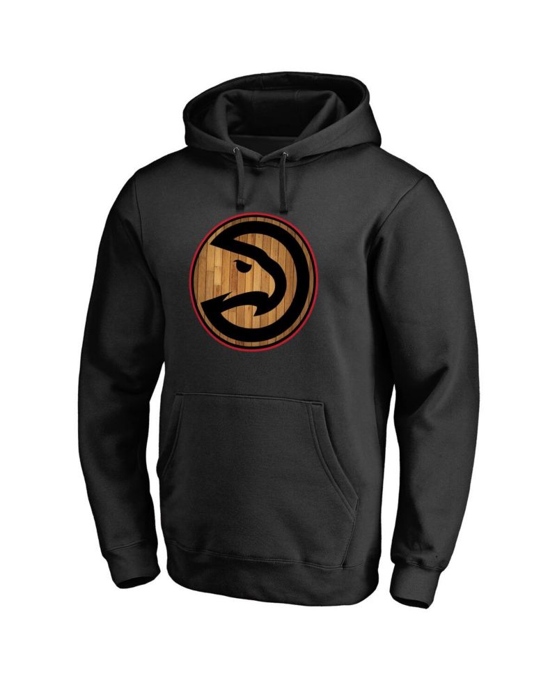 Men's Black Atlanta Hawks Hardwood Pullover Hoodie