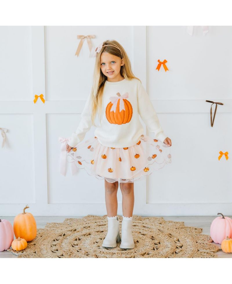 Baby Girls Coquette Pumpkin Sweater