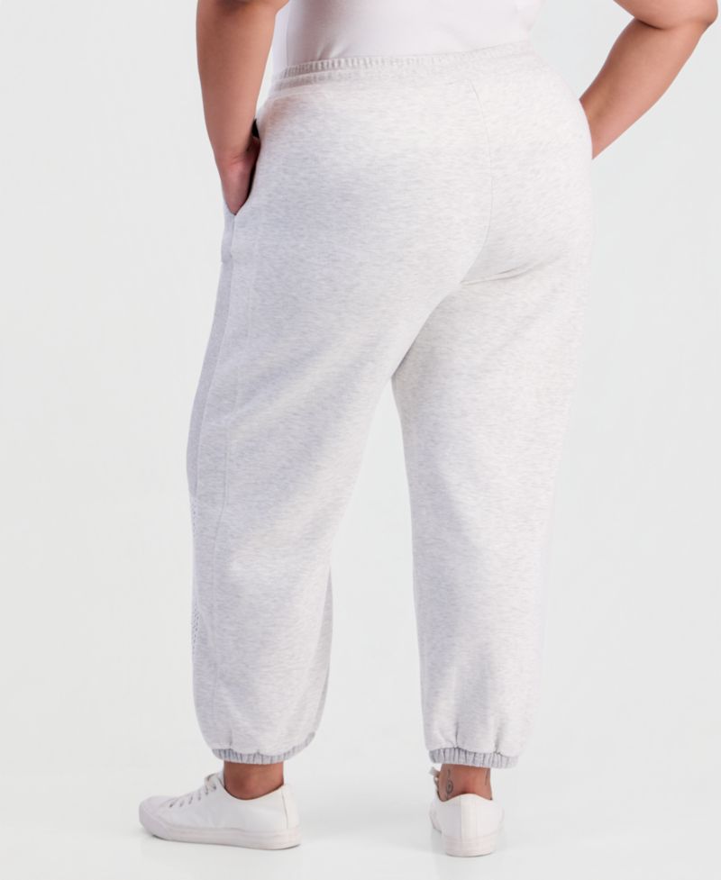 Plus Size Crochet High-Rise Fleece Jogger