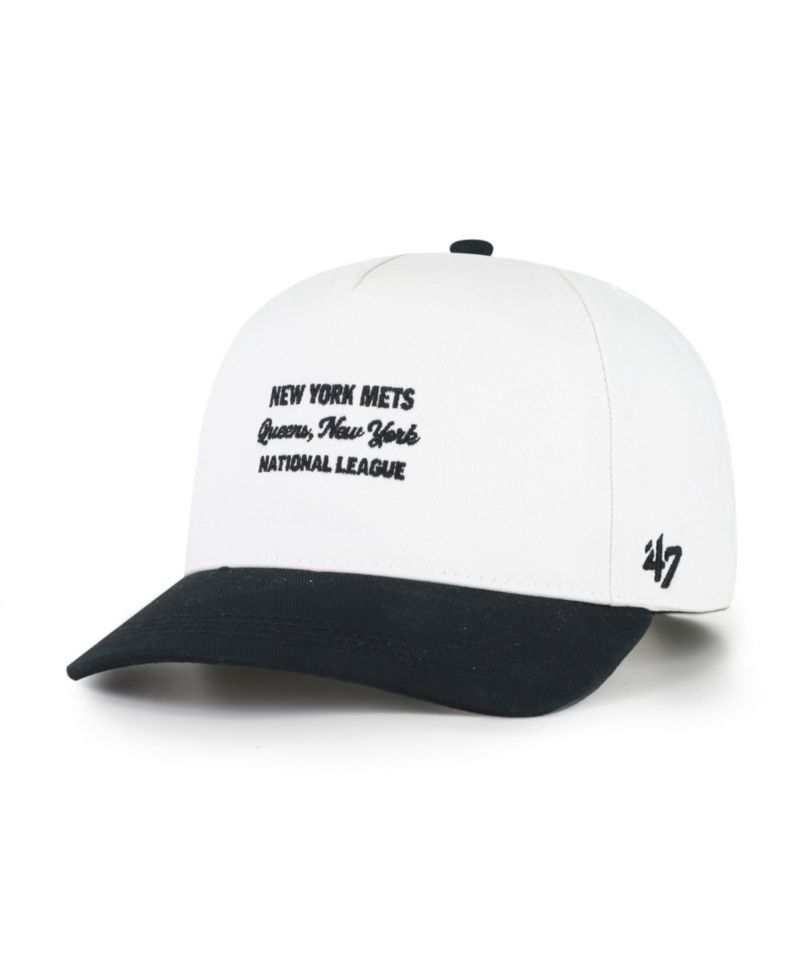 Men's '47 White/Black New York Mets Contemporary Two-Tone Hitch Adjustable Hat