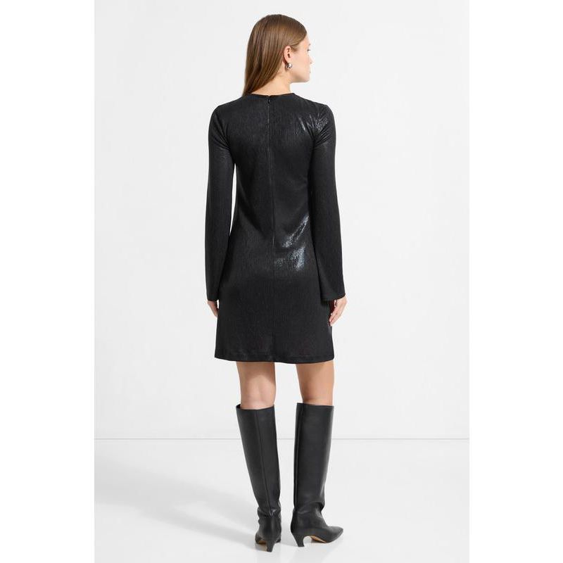 Women's Adya Metallic Flared Long-Sleeve Mini Dress