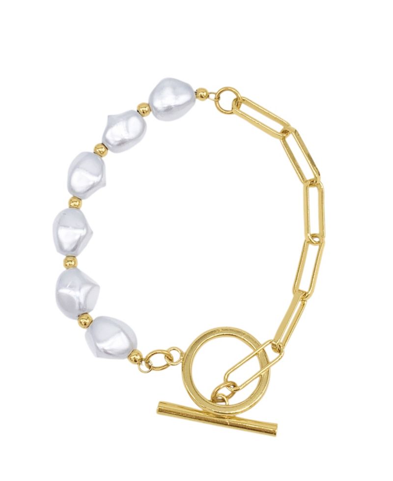 Chain Toggle Pearl Bracelet