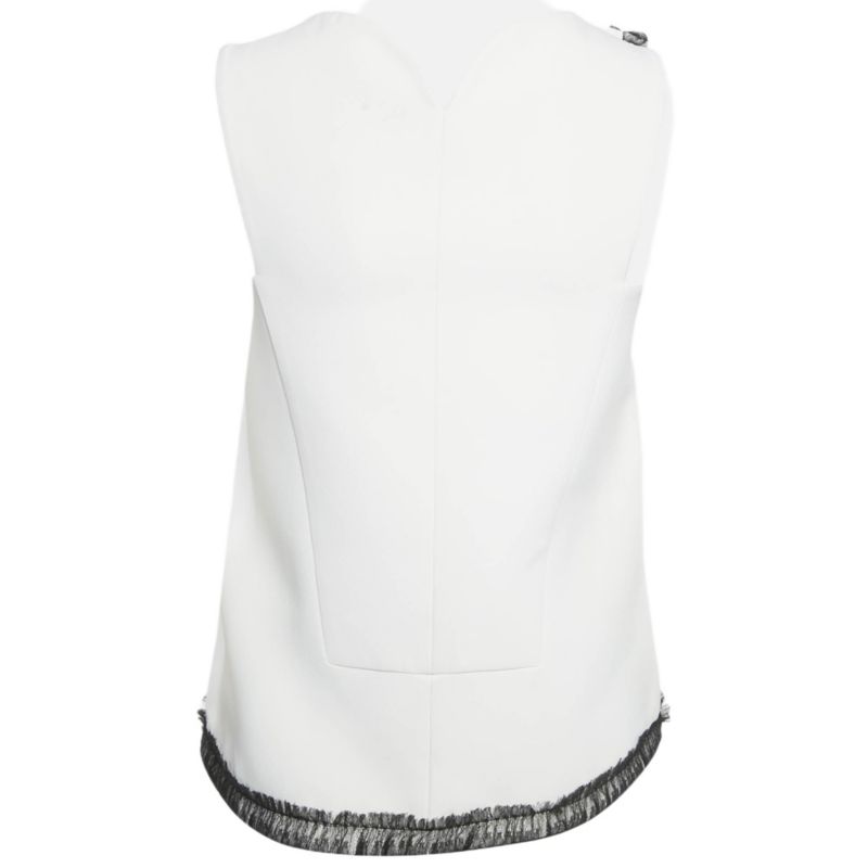 Women's Crepe Lace Trimmed Sleeveless Blouse