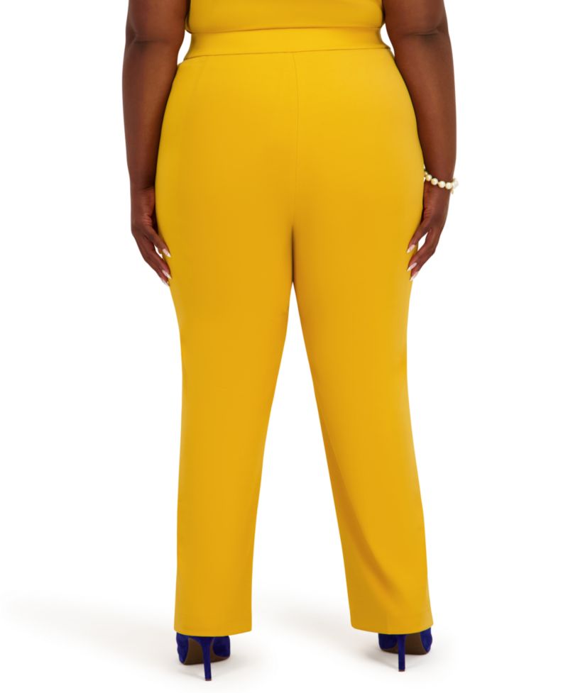 Women's Pull-On Rivet Faux Extend Tab Trousers