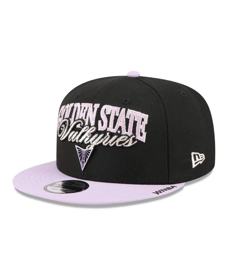 Men's and Women's Eclipse Black/Violet Golden State Valkyries WNBA Tip-Off 2026 Metal Badge A-Frame 9FIFTY Snapback Hat