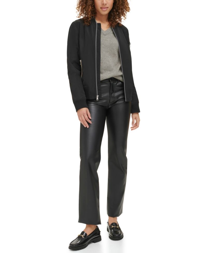 Women's Lightweight Zip-Detail Bomber Jacket
