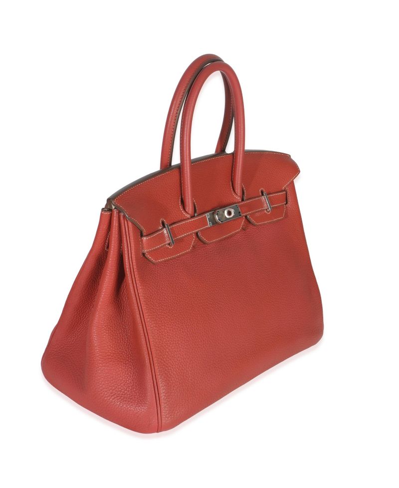 Sanguine White Clemence Verso Birkin 35 PHW