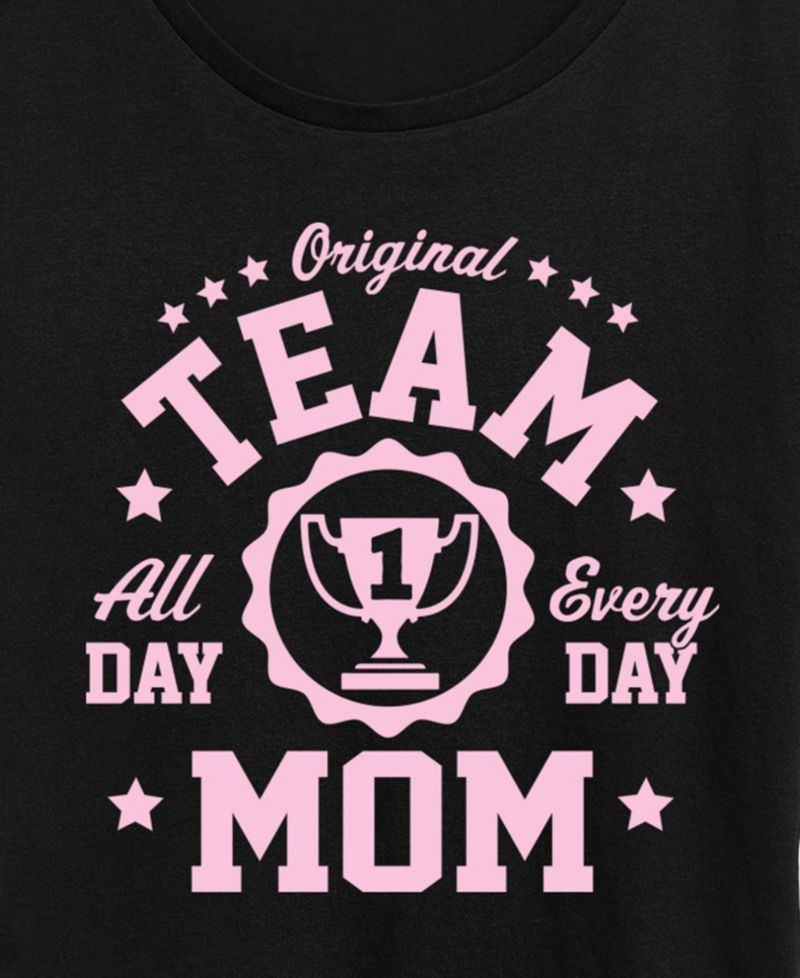 Plus Size Instant Message Original Team Mom Short-Sleeve Graphic T-Shirt