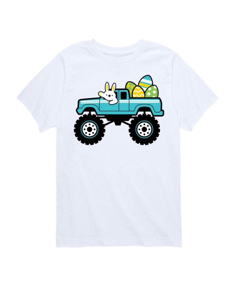 Big Boys Easter Bunny Monster Truck Graphic T-Shirt
