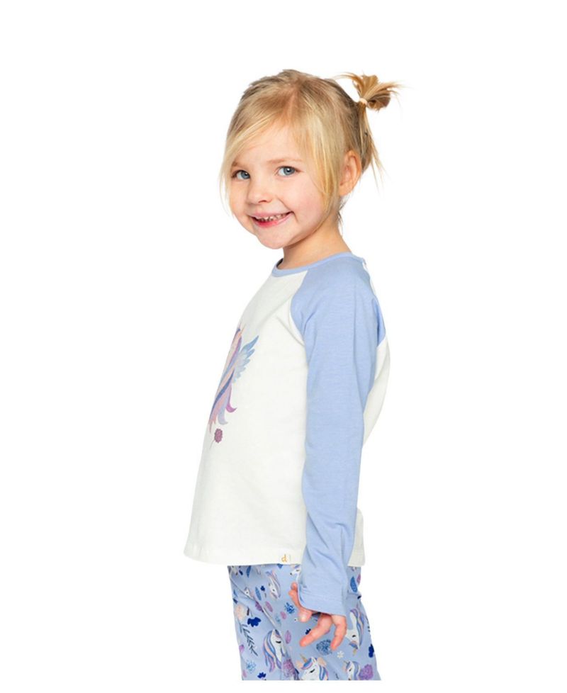 Little and Big Girl 6-12 Raglan Organic Cotton T-Shirt