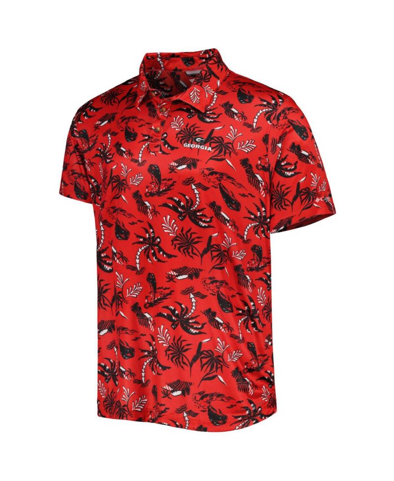 Men's Red Georgia Bulldogs Super Terminal Tackle Omni-Shade Polo Shirt