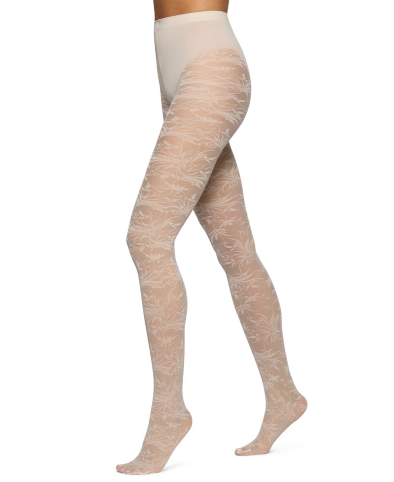 Women's Floral Brocade Sheer Tights