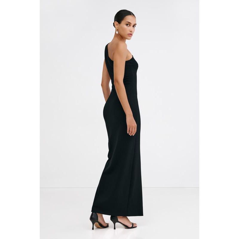 Women's Elora Off-Shoulder Column Dress with Thigh-High Slit