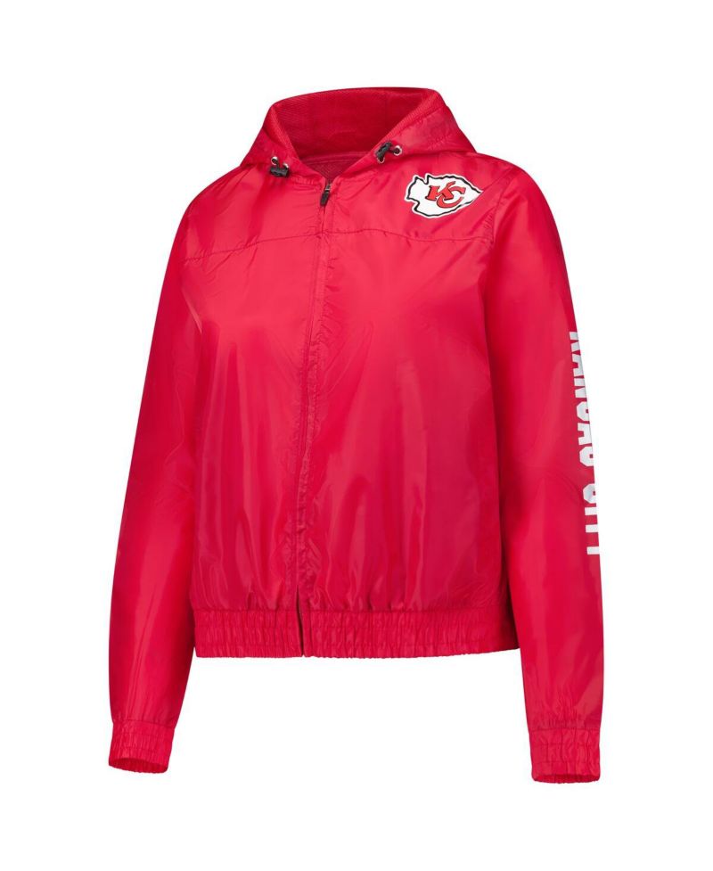 Women's Red Kansas City Chiefs Full Zip Hoodie Jacket
