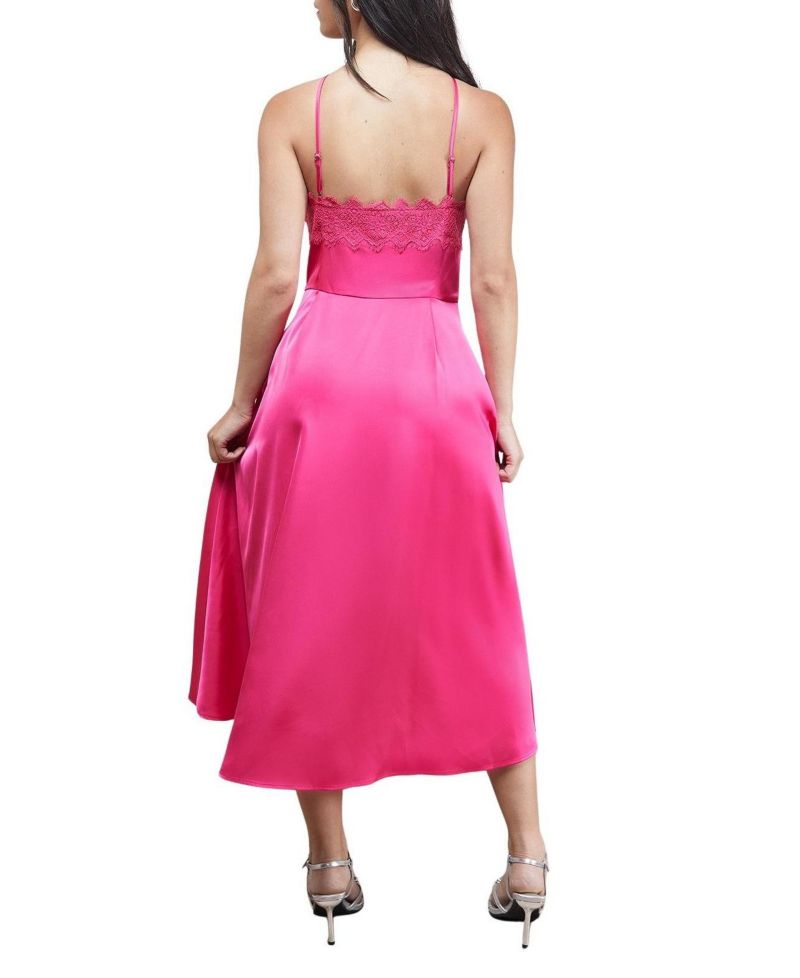 Women's Lace Detail Midi Prom Dress