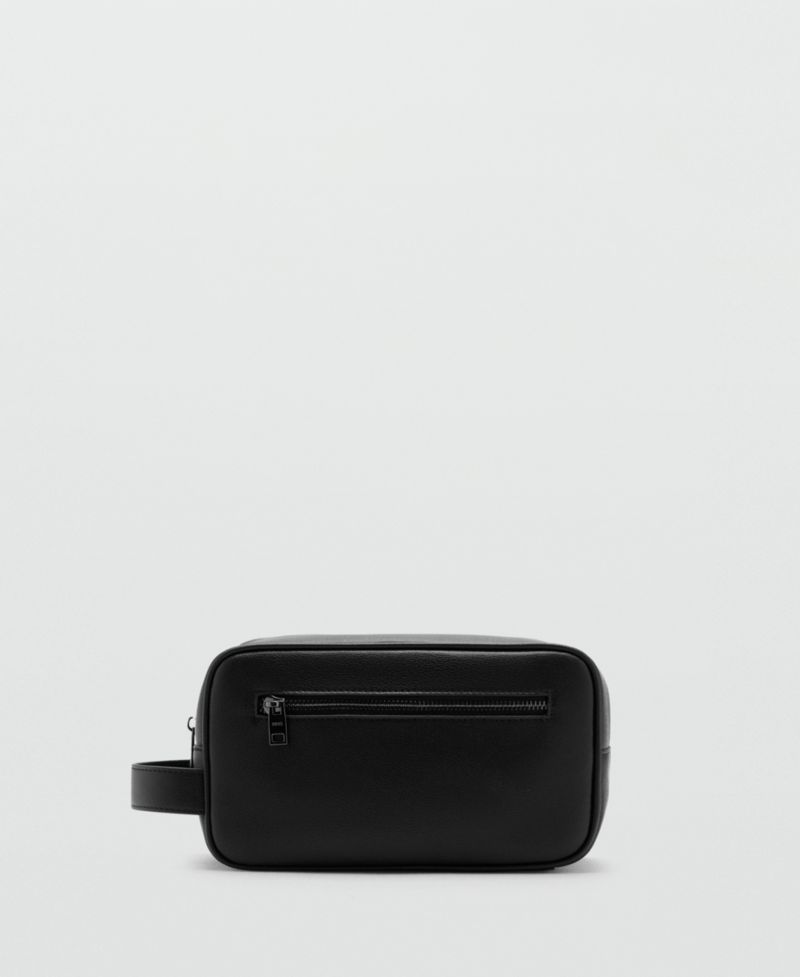 Men's Zipped Leather Cosmetic Bag