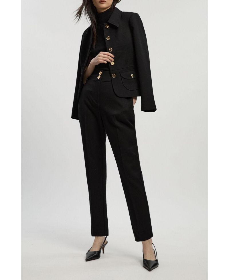 Women's Textured Stretch Straight Leg Trouser