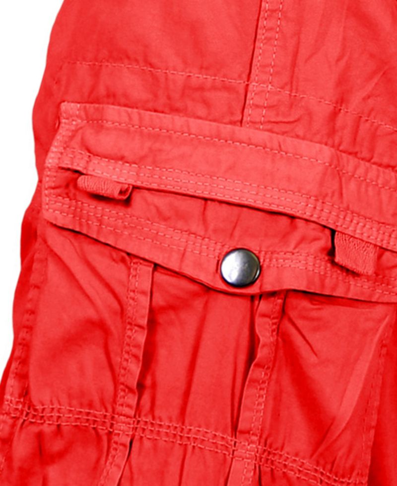 Men's Vintage-Like Cotton Cargo Belted Shorts