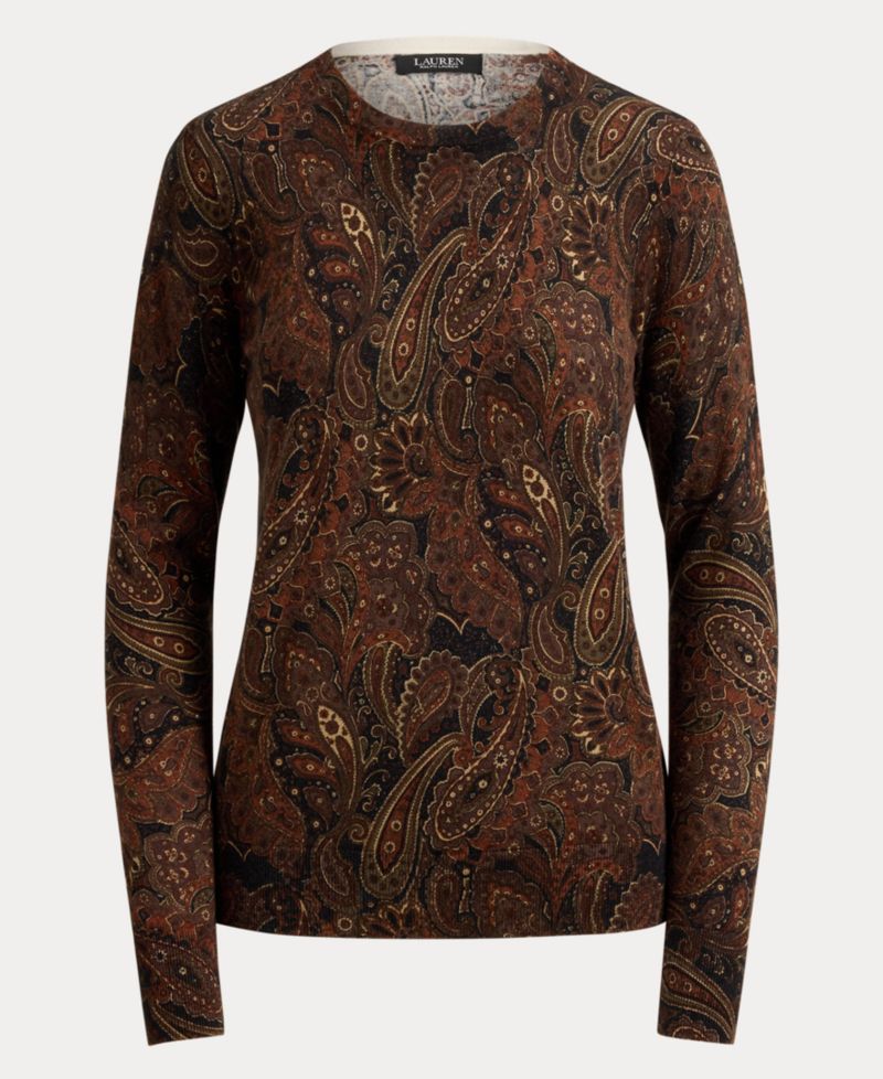 Women's Paisley Long-Sleeve Sweater