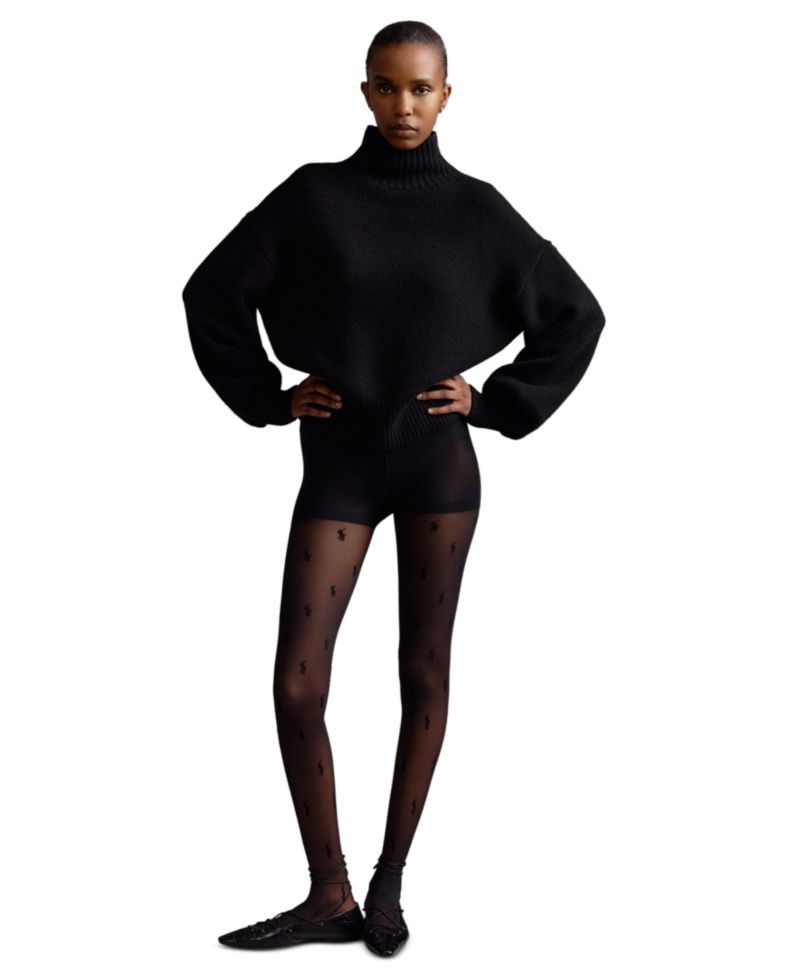 Women's Allover Pony Pattern Control Top 20 Denier Tights