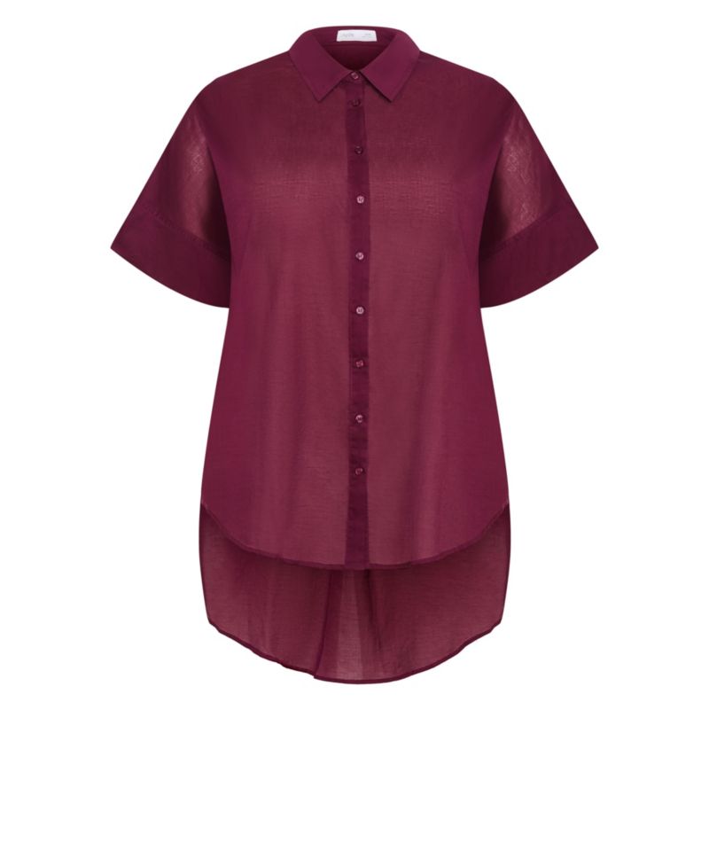 Plus Size Lola Longline Cotton Shirt