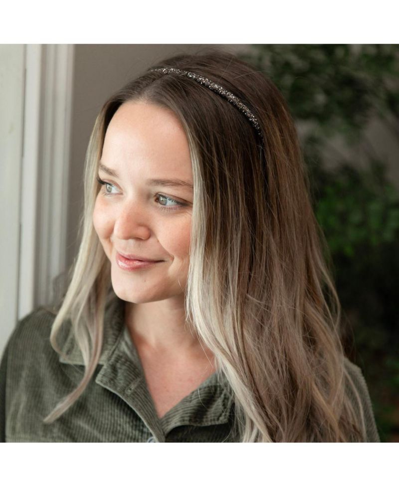 Thin All that Glitters Headband - Black