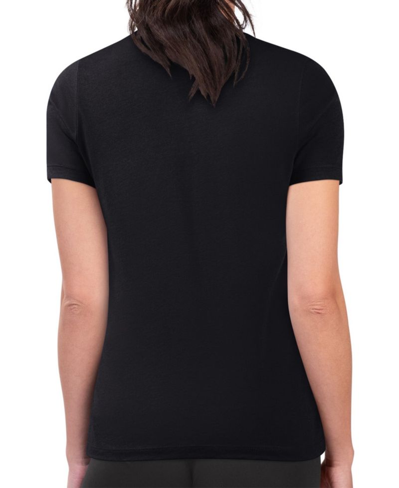 Women's Black Vegas Golden Knights Super-Slim Lightweight Pinstripe Circle Graphic T-Shirt