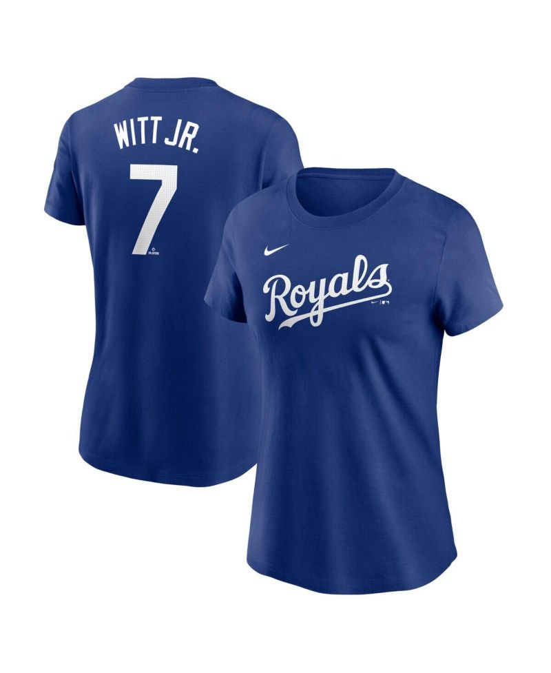 Women's Bobby Witt Jr. Royal Kansas City Royals Fuse Name & Number T-Shirt