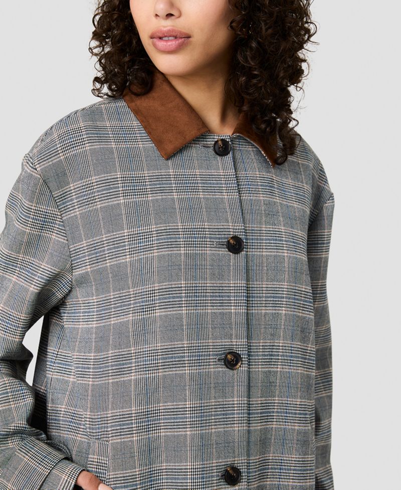 Women's Collared Relaxed Oversized Midi Jacket