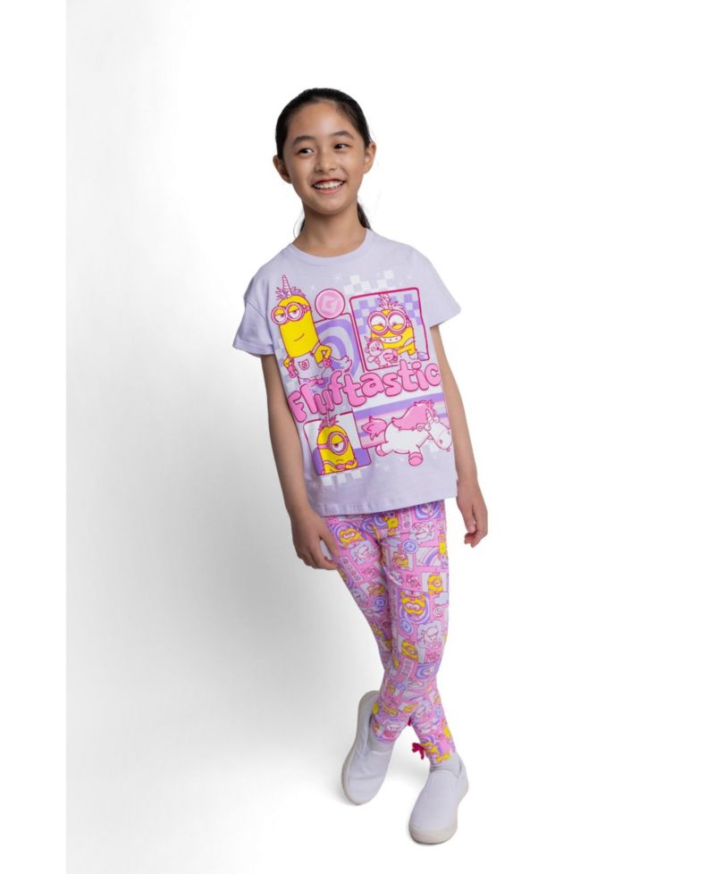 Girl's (5-12) Two-Piece T-Shirt and Leggings Set