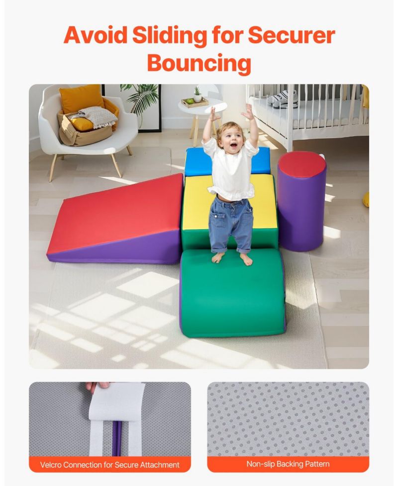 Soft-Play Foam Climbing Blocks, 5-Piece Set