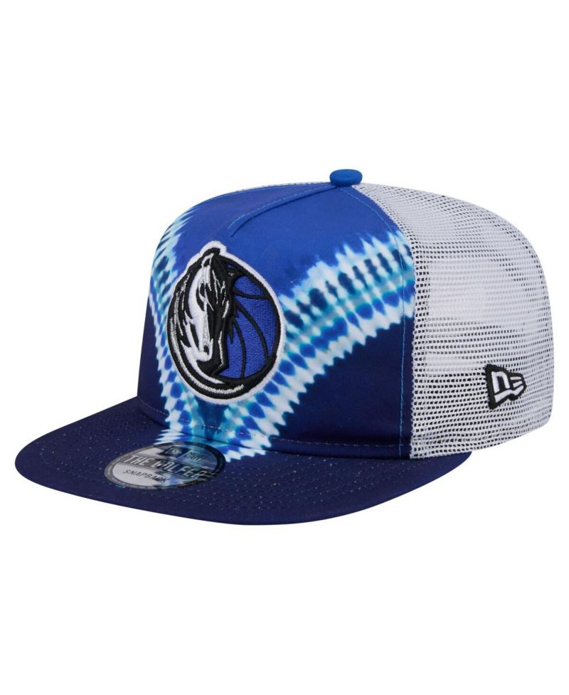 Men's Navy/Blue Dallas Mavericks Throwback Dye Golfer Snapback Hat